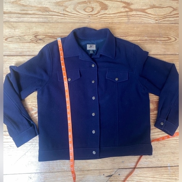 Vintage Rafaella Sport Navy Wool Jacket Shacket Size Medium - Picture 7 of 16